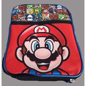 Super Mario Red Lunch Bag with Zipper